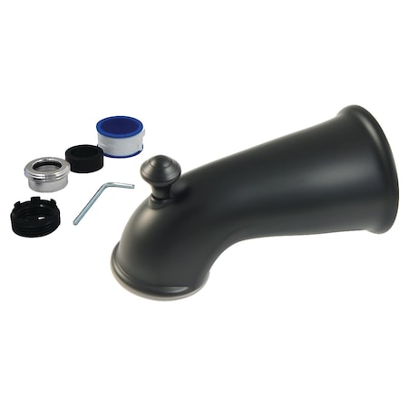 Showerscape 6" Universal Tub Spout with Diverter, Matte Black K1275A0